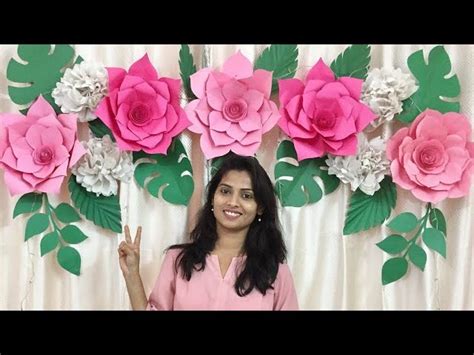 Easy Paper Flowers Backdrop For Birthday Baby Shower And Wedding Diy