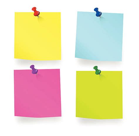 1100 Yellow Post It Notes White Background Illustrations Royalty