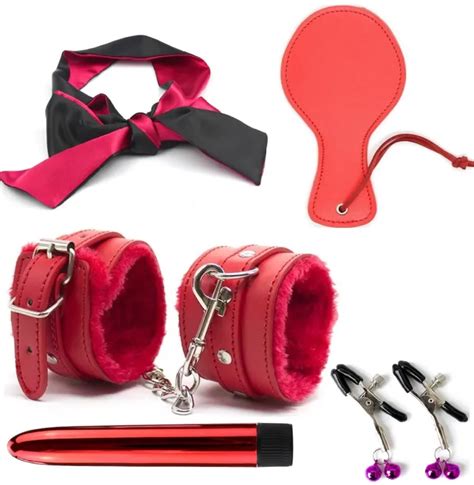 Y Adjustable Pu Leather Plush Handcuffs Ankle Cuff Restraints Bdsm Toy