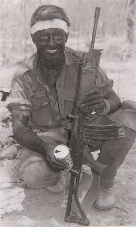 Sadf Trooper With His R4 Assault Rifle Military Life Military