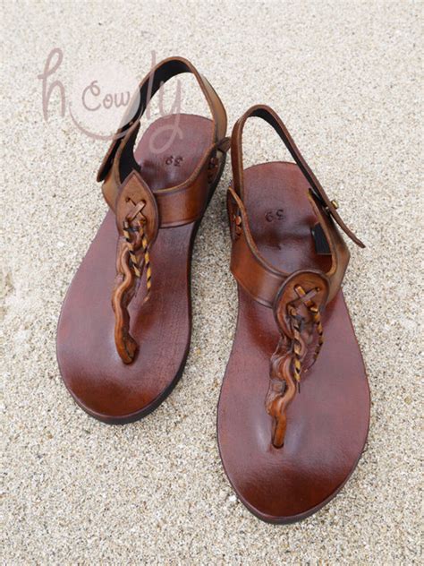 handmade leather sandals brown leather sandals womens etsy ireland