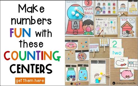 Counting Activities And Centers For Pre K And Kindergarten Counting Activities Kindergarten