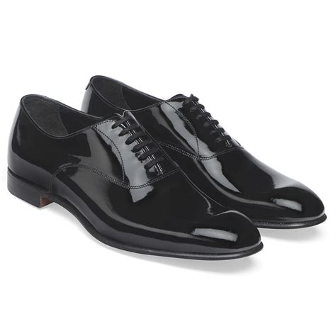 Cheaney Kelly Mens Black Patent Leather Oxford Made In England