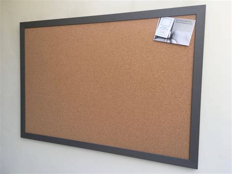 Grey Pin Board Large Cork Board Cork Memo Board Grey Notice