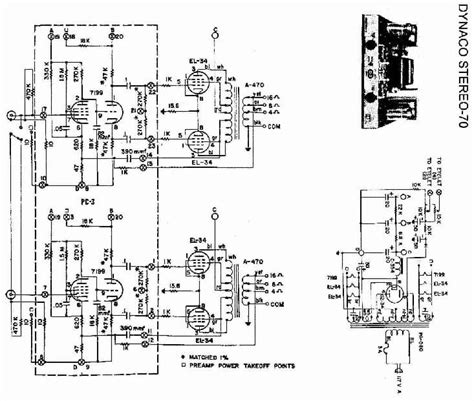 Schematic Dynaco Stereo 70 Tube Amplifier Electronics