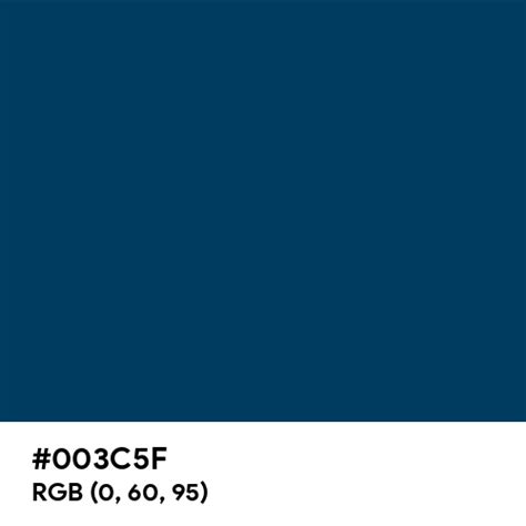 Deep Ocean Blue Color Hex Code Is 003c5f