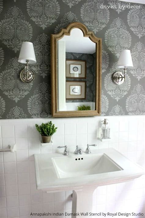 Boring Bathroom Be Gone 10 Bathroom Makeover Ideas Using Stencils