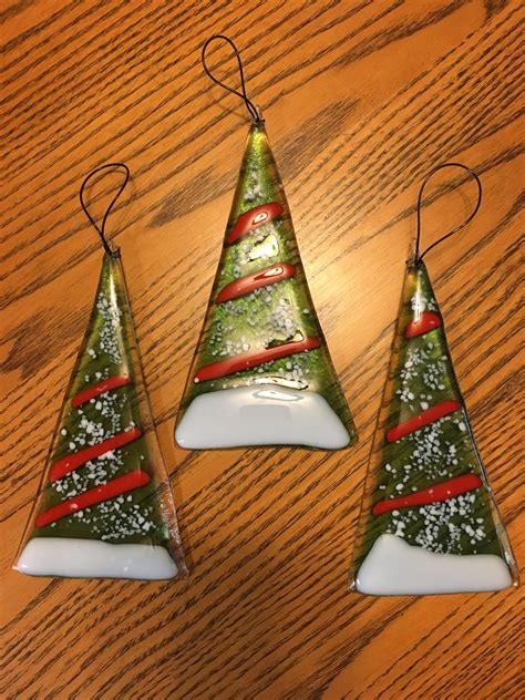 Full Fused Glass Christmas Tree Ornaments My Latest Project Glass Christmas Ornaments