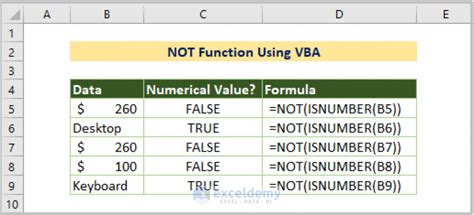 How To Use Not Function In Excel With 8 Examples Exceldemy