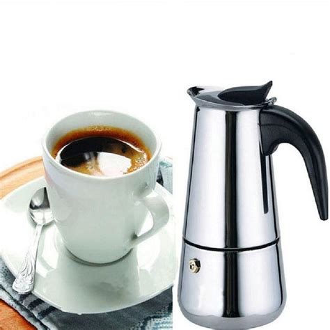 2 Cup100ml Stainless Steel Moka Espresso Latte Percolator Stove Top