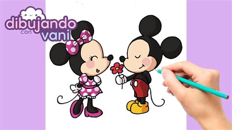 Como Dibujar A Minnie Y Mickey Paso A Paso Dibujos Kawaii Para