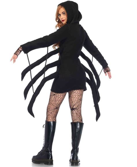 Cozy Black Widow Spider Costume Black And Red Dress Black Widow