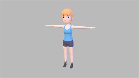 cartoongirl027 girl buy royalty free 3d model by bariacg [3f8d090] sketchfab store