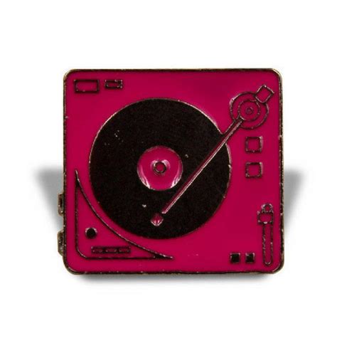 turntable pins pins for jackets vinyl records enamel pin turntable pin record player pink