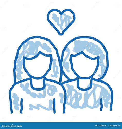 lesbians love doodle icon hand drawn illustration stock vector illustration of graphic
