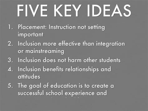 Five Key Ideas By Emilynoe123
