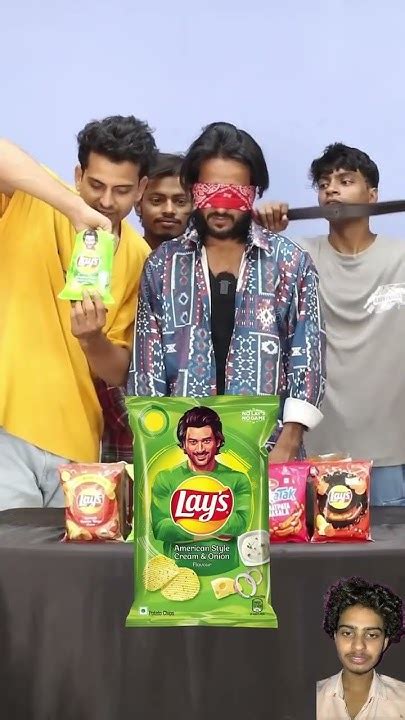 🎥blindfold Lays Flavour Guessing Challenge🤫 Shorts Youtube