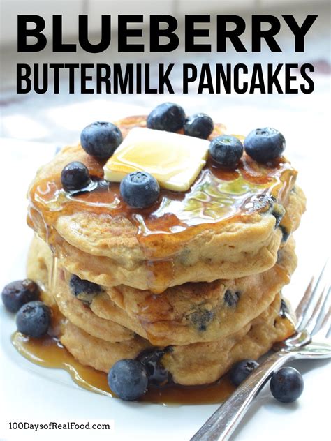 Blueberry Buttermilk Pancakes Whole Wheat ⋆ 100 Days Of Real Food