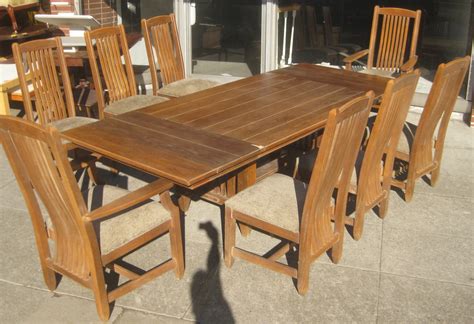 Uhuru Furniture And Collectibles Sold Ethan Allen Dining Table And 8
