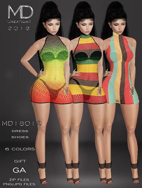Md 18019 Dress Imvu Texture Narley3dmax Missdesign