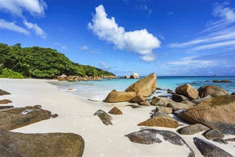 Stunning Paradise Beach At Anse Lazio Praslin Seychelles 85 Stock