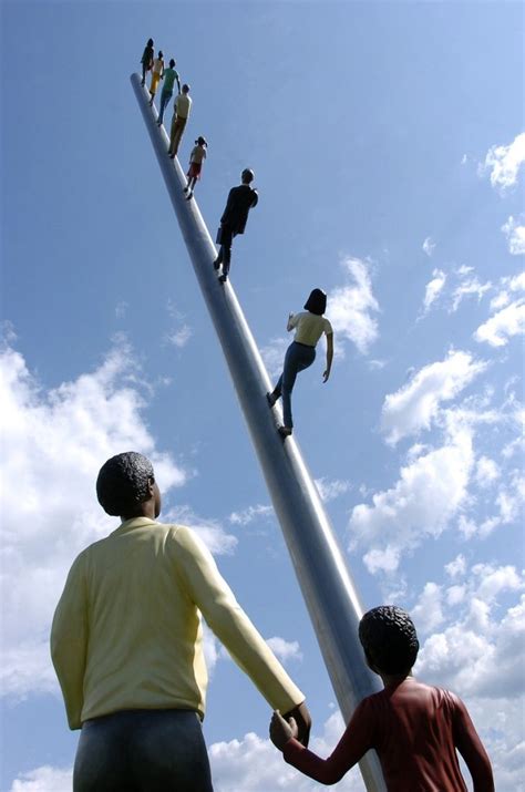 Walking To The Sky 100 Feet Tall Stainless Steel 10 Realistically