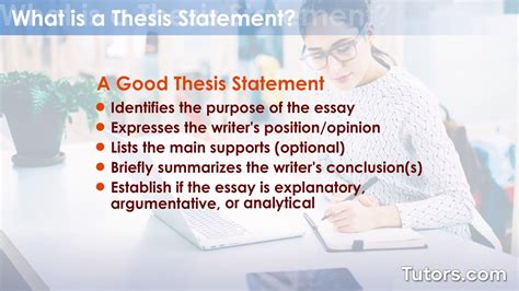 Writing A Thesis Statement — Definition Types And Examples