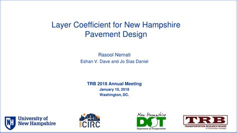 Pdf Layer Coefficient For New Hampshire Pavement Design