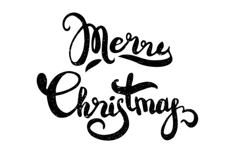 Merry Christmas Hand Lettering By Naumstudio Thehungryjpeg