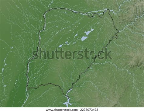 Corrientes Province Argentina Elevation Map Colored Stock Illustration