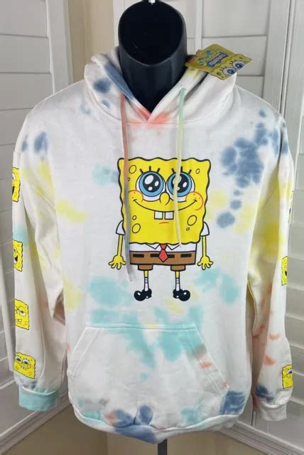 Nickelodeon Spongebob Squarepants Tie Dye Hoodiesweater Mens Size