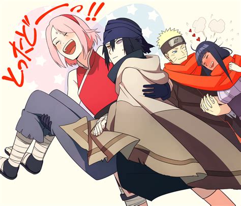 Haruno Sakura Uzumaki Naruto Hyuuga Hinata And Uchiha Sasuke Naruto