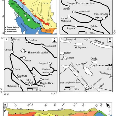 A Simplified Geological Map Of Iran After Schlagintweit
