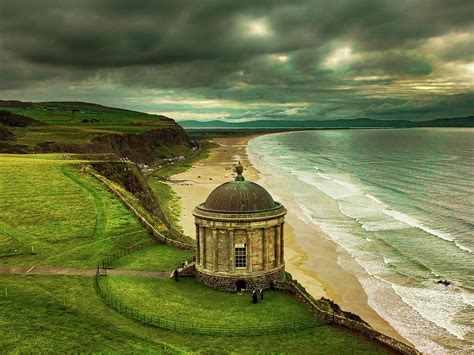 Mussenden Temple And Downhill Strand Photograph By John Acheson Fine