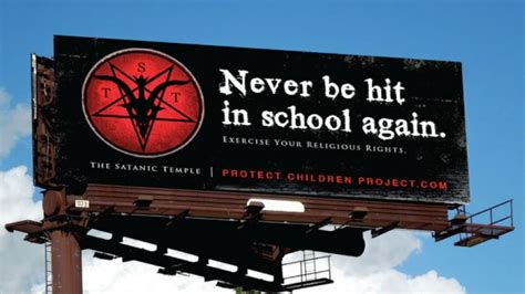 Satanic Temple Billboard Condemns Corporal Punishment In Texas Schools