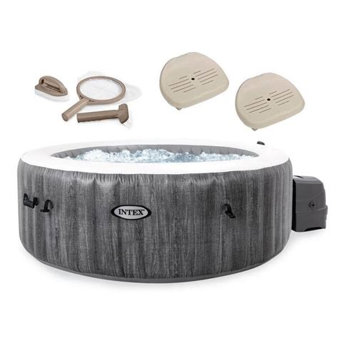 Intex Purespa Plus Inflatable 4 Person Hot Tub Jet Spa With Maintenance
