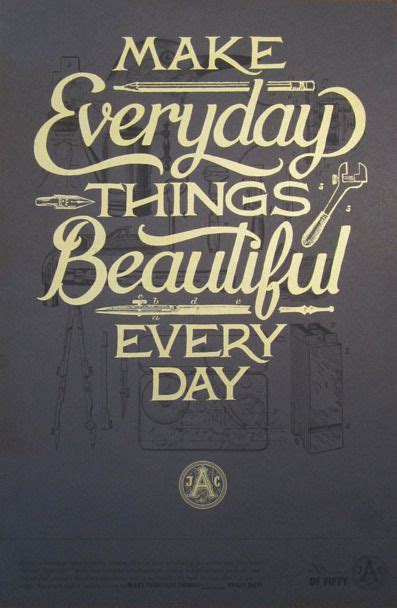 Make Everyday Things Beautiful Joseph Alessio Chalkboard Quote Art