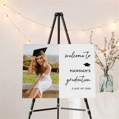 Photo Senior Modern Graduation Party Welcome Sign Size 2400 X 1800