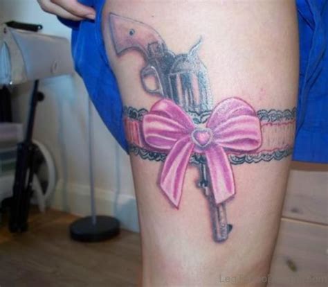 72 Delightful Gun Tattoos On Thigh Leg Tattoo Designs