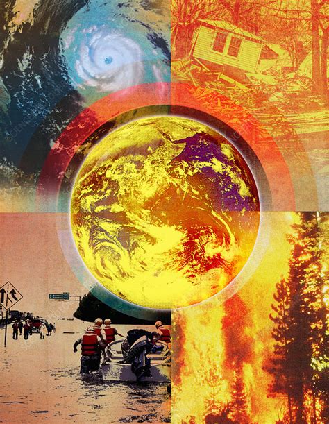 I would love to show this to everyone. Climate change and environmental disasters, illustration ...