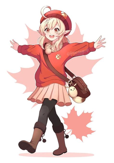 I Drew Klee In A Fall Outfit 🍁 Genshinimpact Character Design