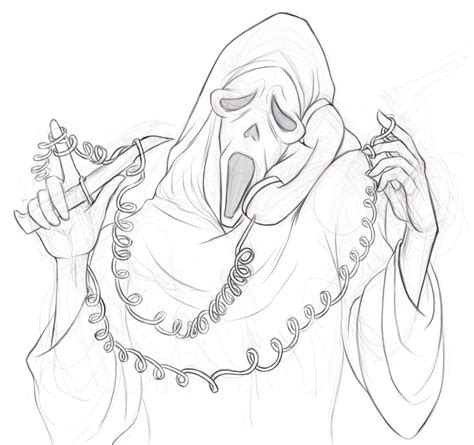 Ghostface Horror Drawing Scary Drawings Scream Art