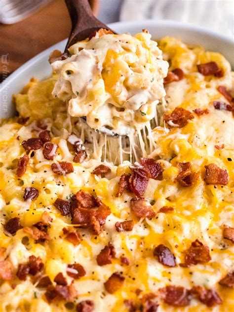 Chicken Bacon Ranch Mac And Cheese Casserole The Chunky Chef