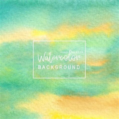 Green And Yellow Watercolor Background Vector Free Download