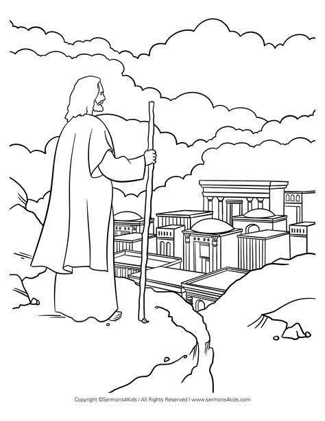 Jesus In The Wilderness Coloring Pages