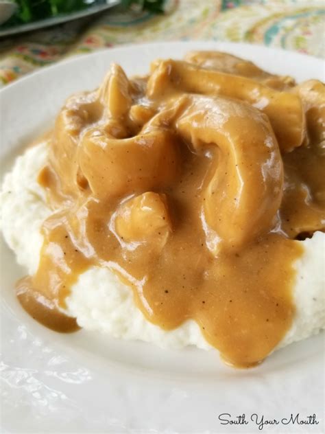 How to make crock pot chicken and gravy. South Your Mouth: Crock Pot Chicken & Gravy