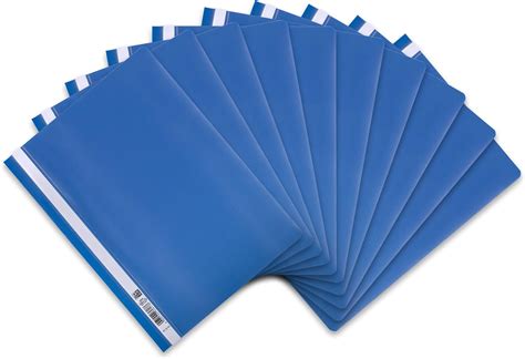 Oxford A4 Plastic File Folders Blue Pack Of 10 Uk