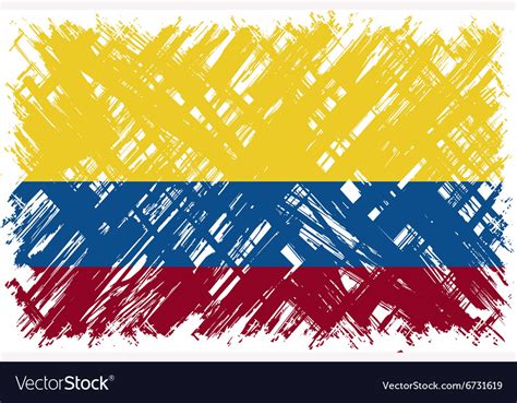 Colombian Grunge Flag Royalty Free Vector Image