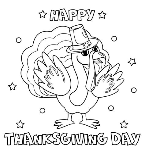10 Best Happy Thanksgiving Turkey Coloring Page Printables Images And Photos Finder