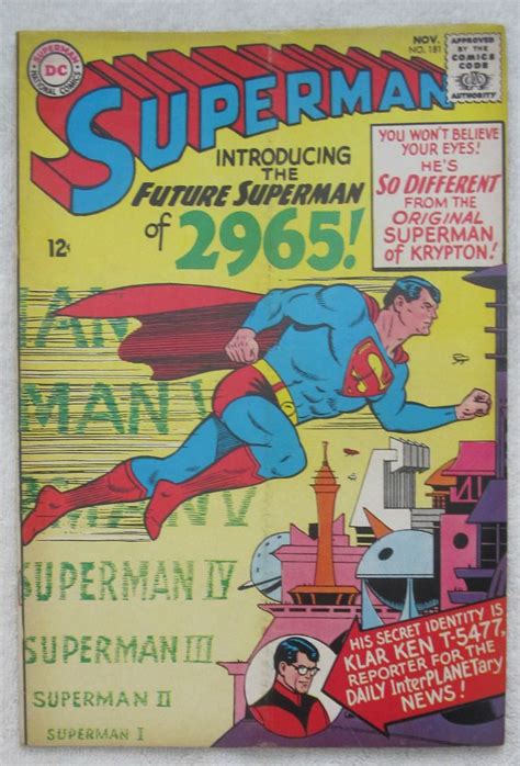 Superman 181 Nov 1965 Dc Gvg 30 Superman Comic Books Superman